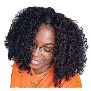ISEE Kinky Curly 22" 6x4 Wear Go Glueless Pre Plucked Closure Human Hair Wig
